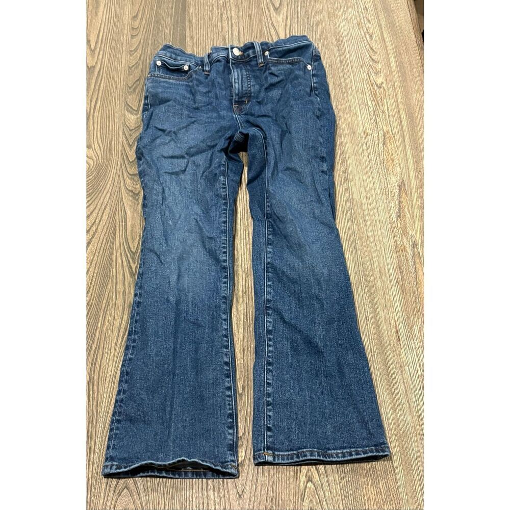 Madewell Womens Mid-Rise Kick Out Jeans Denim Stretch Medium Wash Blue Size 27